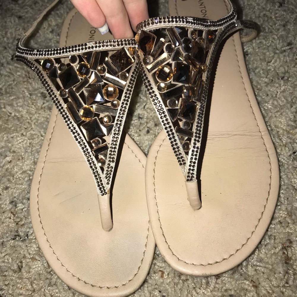 rose gold sandals